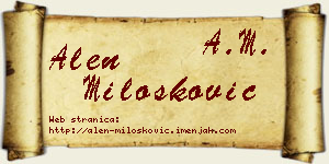 Alen Milošković vizit kartica
